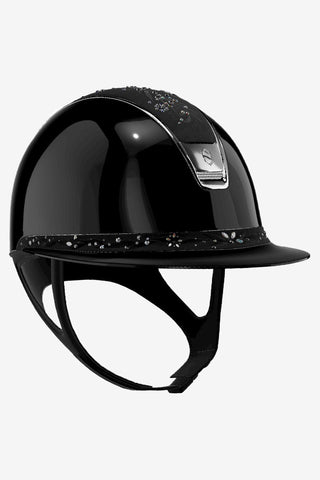 2.0 Glossy Miss Shield Flower Jewel Swarovski Trim Silver Svart