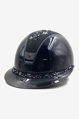 2.0 Glossy Miss Shield Flower Swarovski Jewel Blue Paradise Crystal Blazon Matt Navy