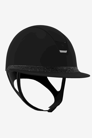 2.0 Glossy Miss Shield Frontal Band Crystal Fabric Matt Svart