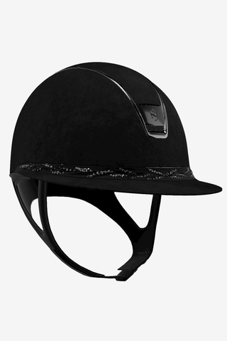 2.0 Premium Miss Shield Frontal Band Flower Swarovski + Shield Swarovski Svart