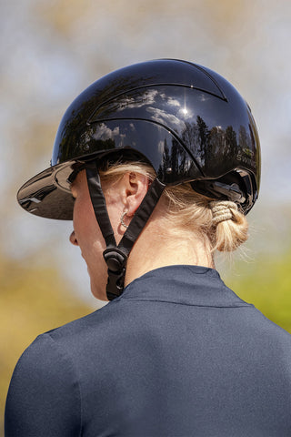 SWING H24 Lady Glossy Ridhjälm Svart
