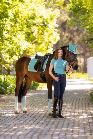 Suede Dressyrschabrak Square Lagoon