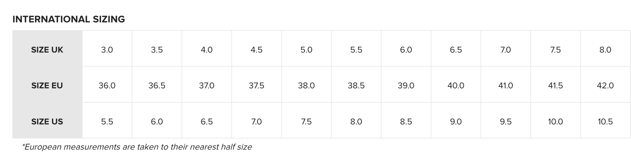 Size Guide