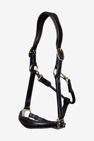 Lädergrimma 2-i-1  Dyon Collection Svart
