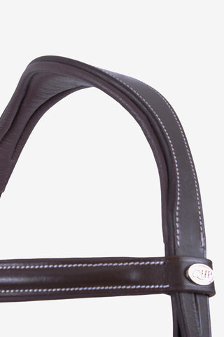 Träns luxury stitched Mörkbrun