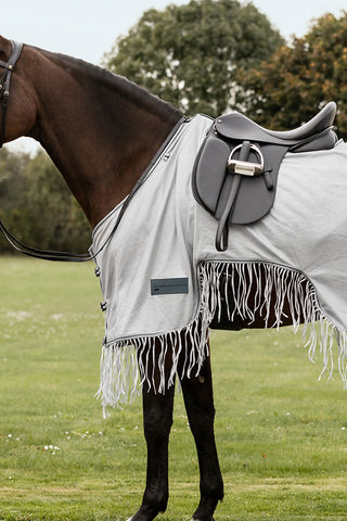 PROTECT Fluedækken med Frynser Sølv/Grå