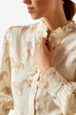 Blus Cricklade Häst Print