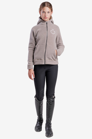 Fleece Sweater Zip Hood Junior Cipria