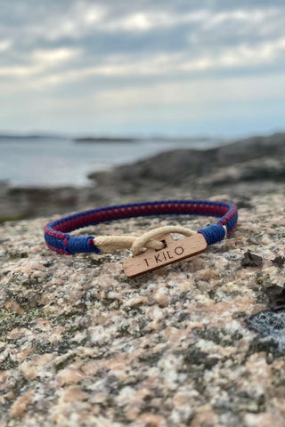 CleanSea Action Taker Armband 1kg Sandbeige/Havsblå/Bordeaux