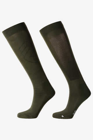 Chaussettes d'équitation EQGlosy Olive Night