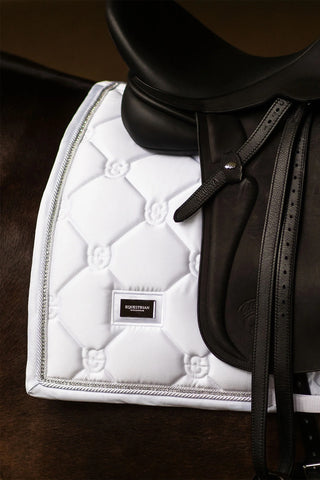Dressage Saddle Pad Crystal Shine White