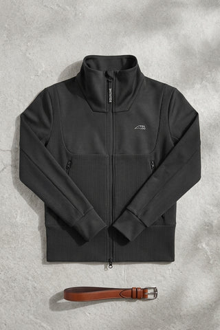 Fleece Sweatshirt Eqembres Fullzip Black