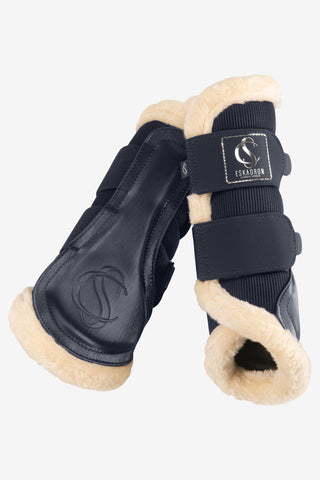 Fauxfur Damasker Navy