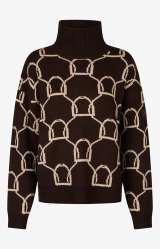 Stickad Tröja Heritage Black Truffle