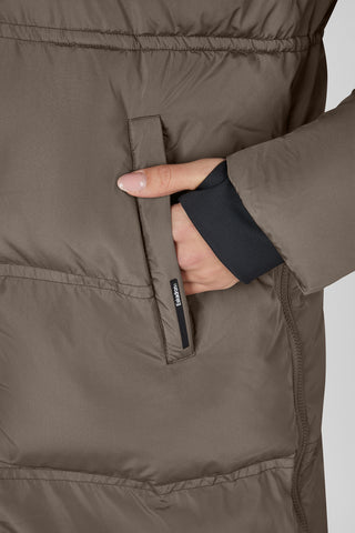 Vinterjakke Quiltet Parka Powdertaupe