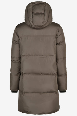 Vinterjakke Quiltet Parka Powdertaupe