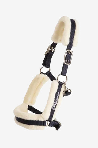 Foal Halter With Fleece Navy/Cream