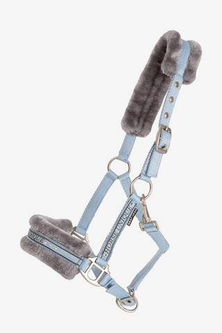 Grimma med Päls Ljusblå/Grå Shettland