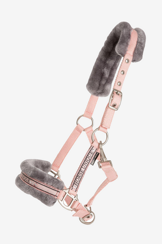 Grimma med Päls Rosa/Grå Mini Shettland