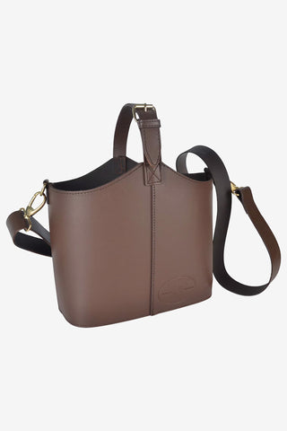 Grooming Bag Leather Small Brown