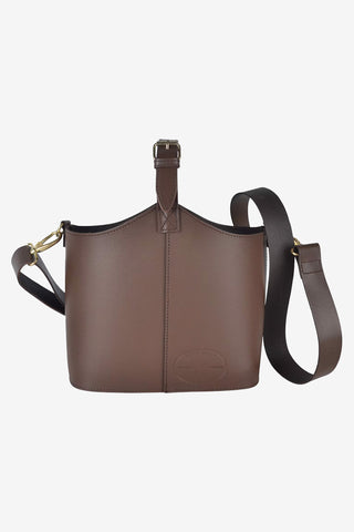 Grooming Bag Leather Small Brown
