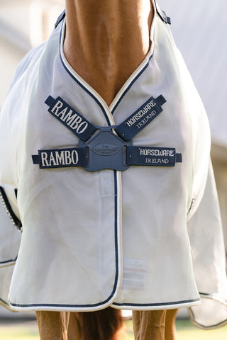 Couverture anti-mouches Rambo Protector Discfront Argent/Marine