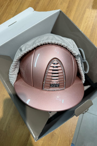 Kask jeździecki Cromo 2.0 Diamond Różowy Polo Crystal Frame Crystal Logo