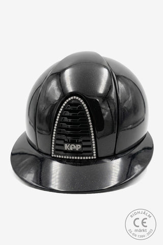 Riding Helmet Cromo 2.0 Polish Polo Crystal Framed Crystal Logo Black