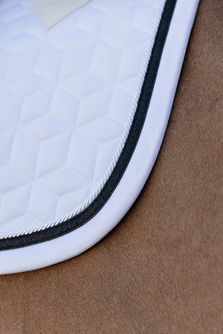 Saddle Pad Glitter Rope White/Black