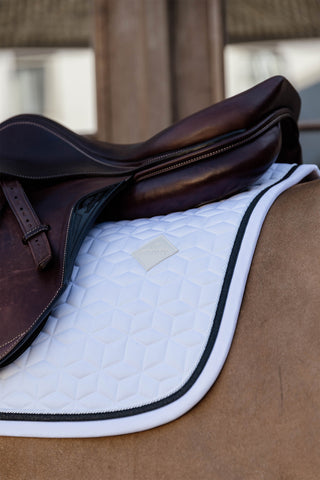 Saddle Pad Glitter Rope White/Black