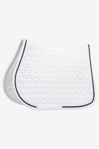 Saddle Pad Glitter Rope White/Black