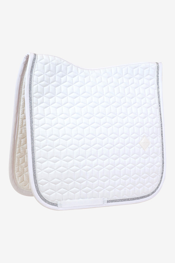 Saddle Pad Glitter Rope White/White