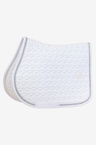 Saddle Pad Glitter Rope White/White