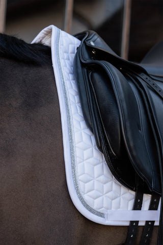 Saddle Pad Glitter Rope White/White