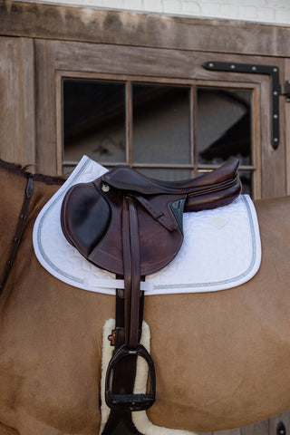 Saddle Pad Glitter Rope White/White