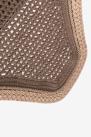 Lyddæmpende Fluehætte Wellington Flettet Glitterreb Beige