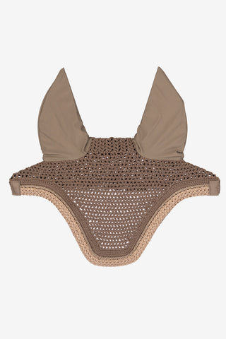 Lyddæmpende Fluehætte Wellington Flettet Glitterreb Beige