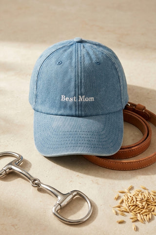 Kasket Best Mom Lyseblå