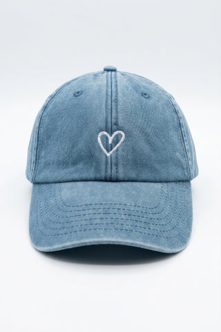 Kasket Hjerte Denim