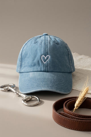Kasket Hjerte Denim