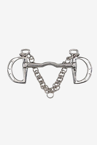 Kimblewick with tongue relief hooks and chain