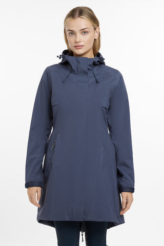 Grace Lång Regnjacka Dusk Blue