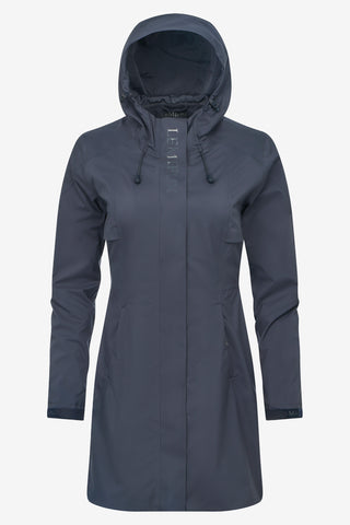Grace Lång Regnjacka Dusk Blue