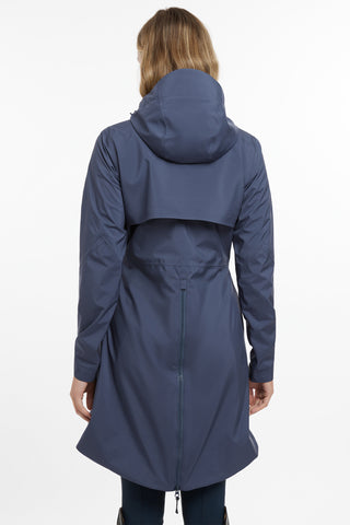 Grace Lång Regnjacka Dusk Blue