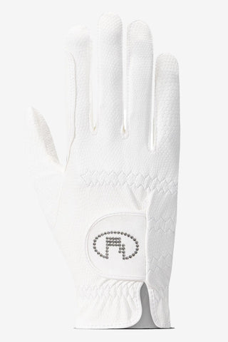Riding Gloves Lisboa Swarovski White