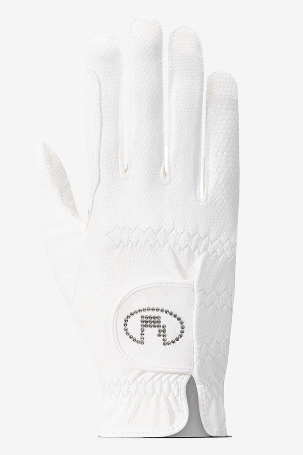 Riding Gloves Lisboa Swarovski White