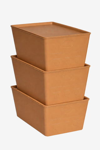 Stallpaket Foderlådor M Lock 3-Pack Beige 7L