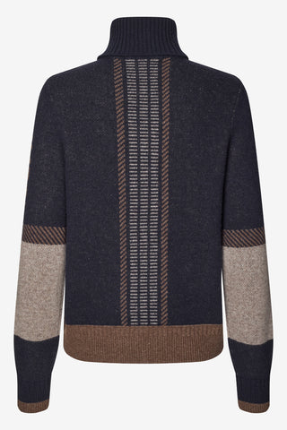 Gestrickter Rollkragenpullover KLarin Navy