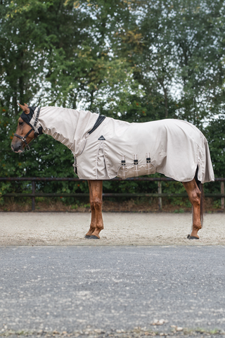 Sweet itch dækken med hals Beige