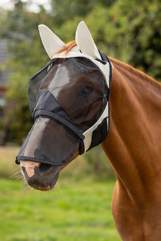 Fliegenhaube mit Ohren abnehmbare Nase Beige